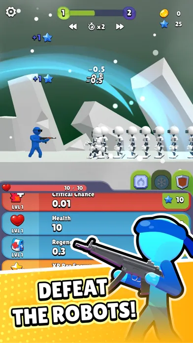 Captures d'écran de AI Rebellion－Stickman Fighting